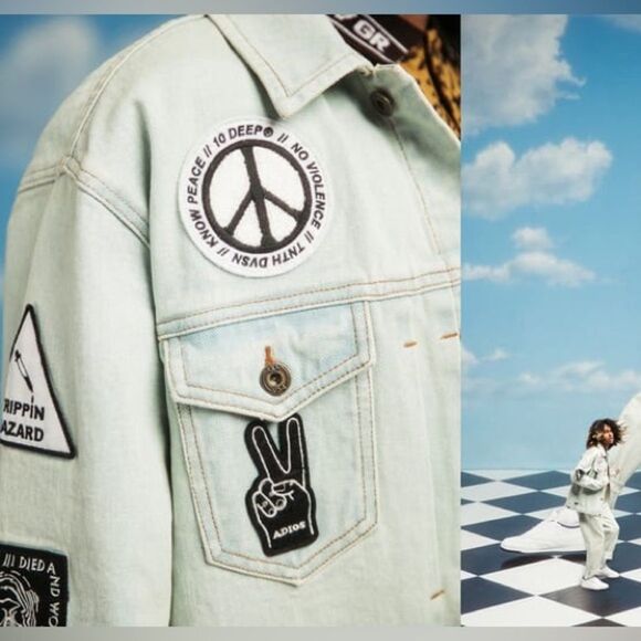 10 DEEP MEN BAD ACID DENIM JACKET (BLUE) 3XL - Picture 9 of 10